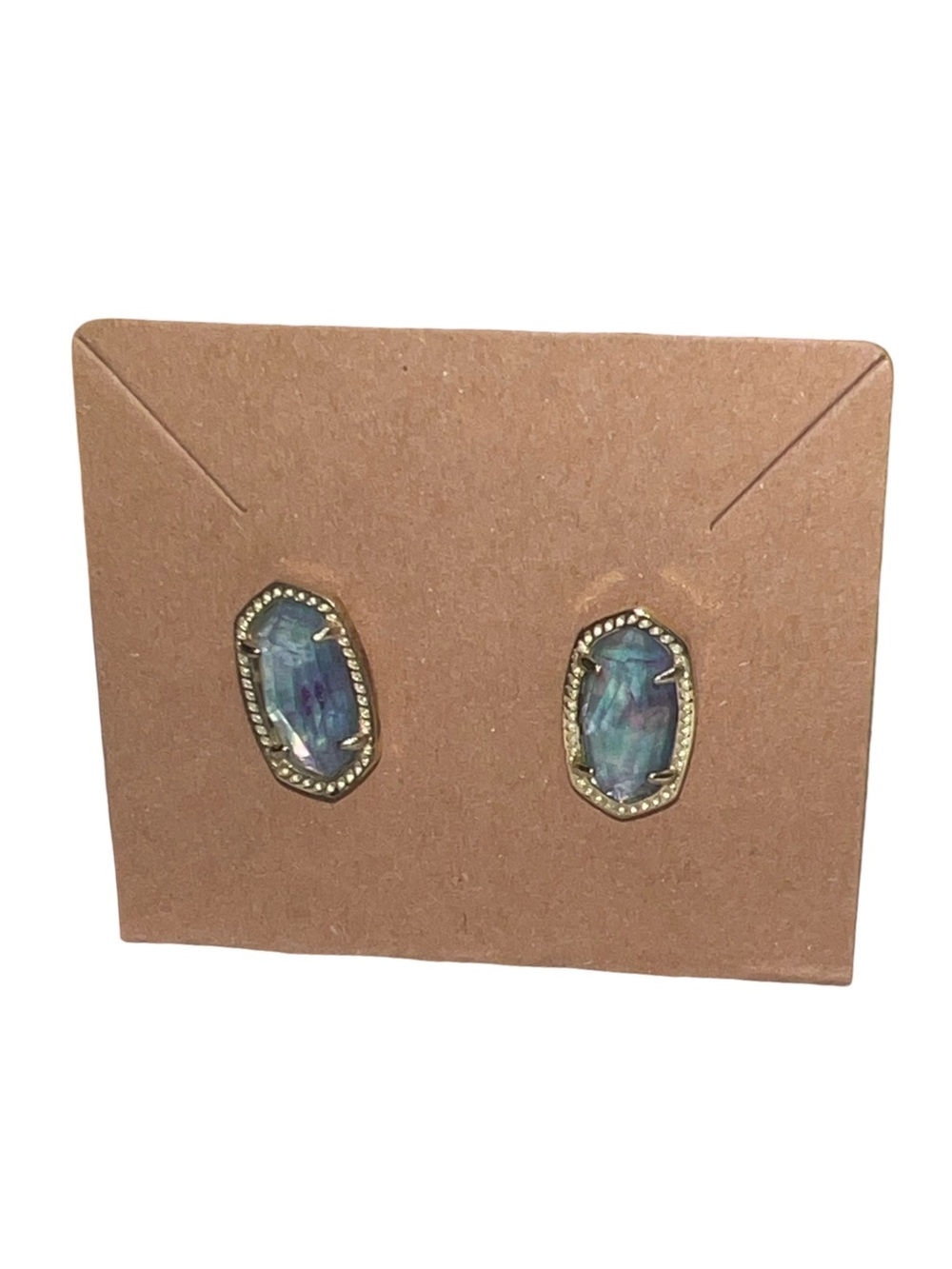 Kendra Scott Gold Ellie Stud Earrings In Lilac Abalone Shell